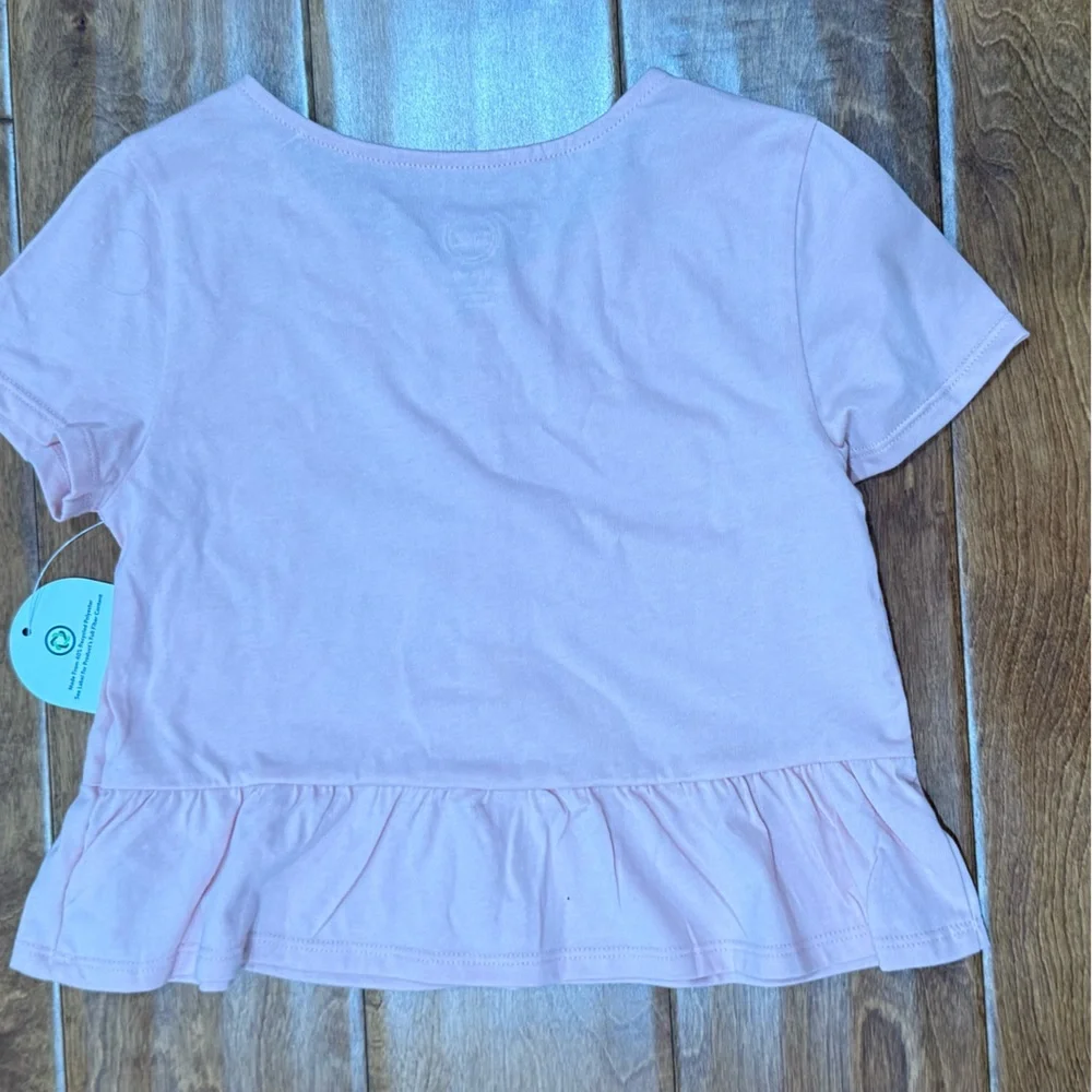 NWT Size Small (6-6x) Pearl Blush Top with Bow Accents